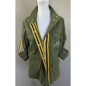 NWT Wear By Erin Andrews Green Bay Packers Utility Jacket NFL Full Zip Coat NEW